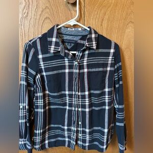 Tommy Hilfiger Navy, White & Red Plaid Button-Down Shirt